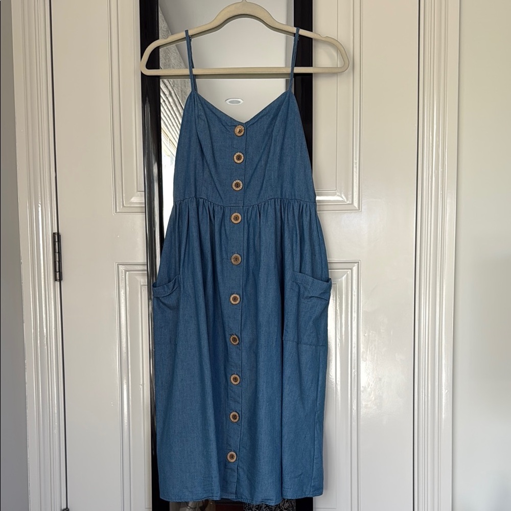 Blue Button-Down Sundress